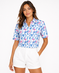 WHITE MINGO BUTTON DOWN WOMENS