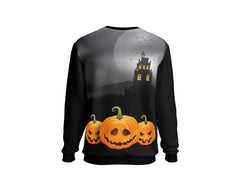 BLK PUMKIN NIGHT HALLOWEEN SWEATER