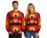 ORANGE PUMKIN NIGHT HALLOWEEN SWEATER
