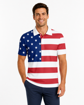 US FLAG GOLF POLO