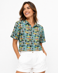 PALM ISLAND BUTTON DOWN WOMENS