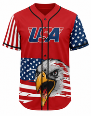 RED AMERICA 1 Baseball Jersey