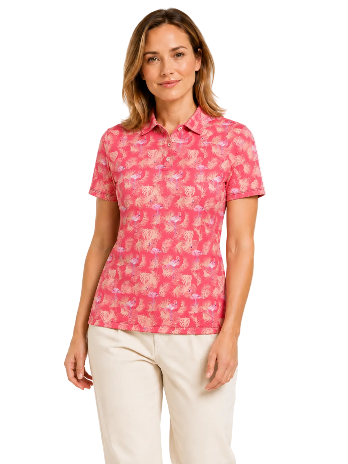 PINK MINGO GOLF POLO WOMENS