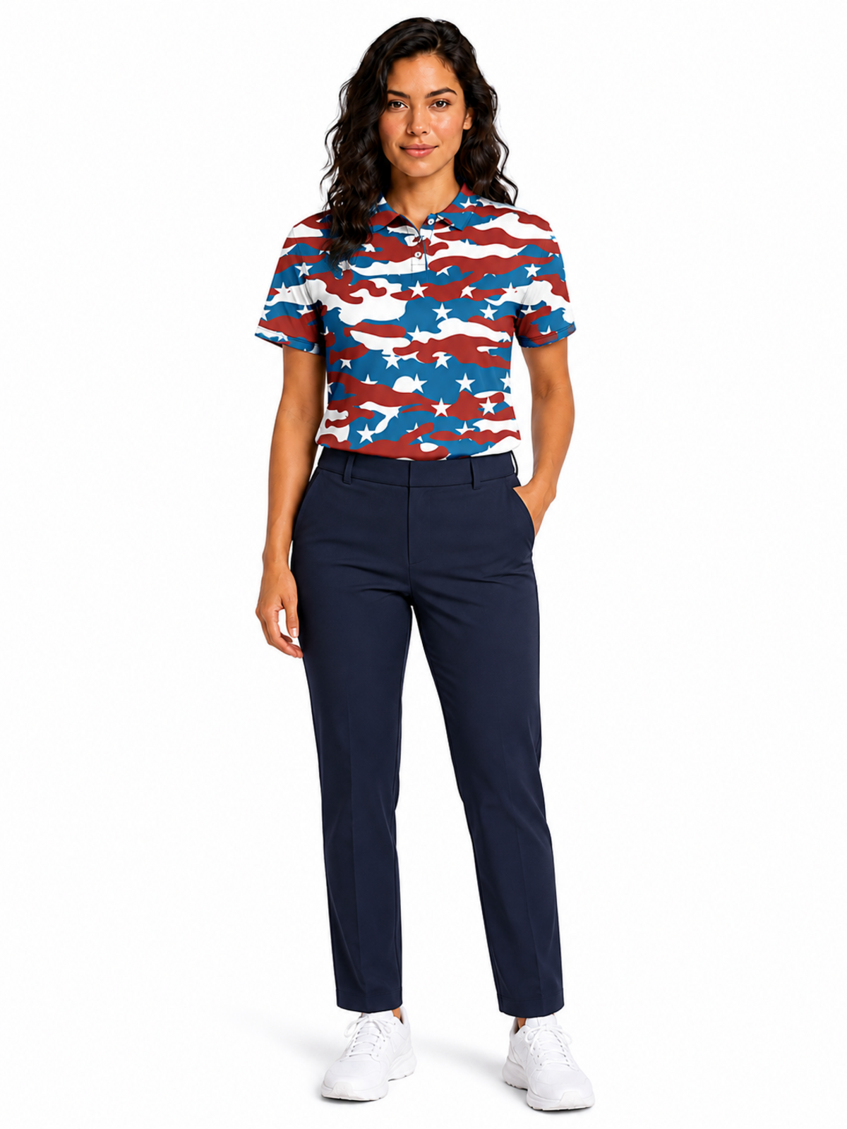 US CAMO GOLF POLO WOMENS