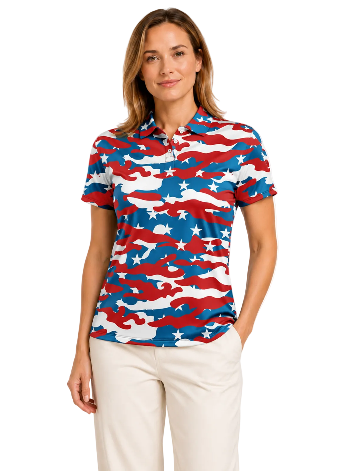 US CAMO GOLF POLO WOMENS