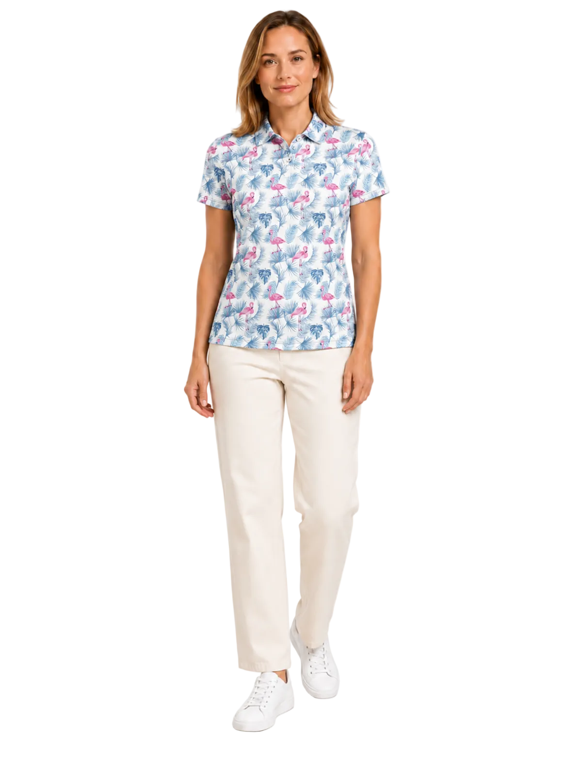 WHITE MINGO GOLF POLO WOMENS