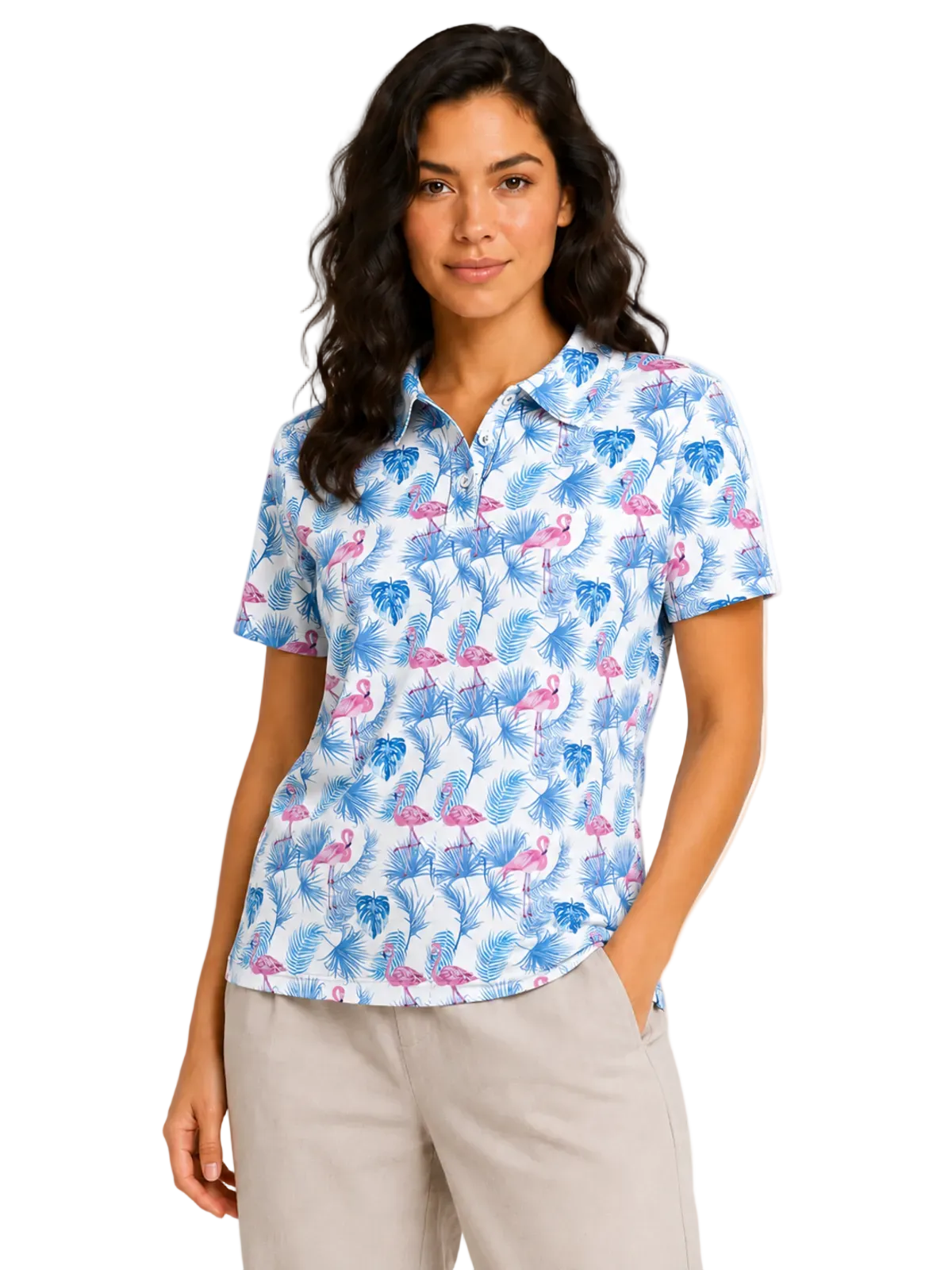 WHITE MINGO GOLF POLO WOMENS