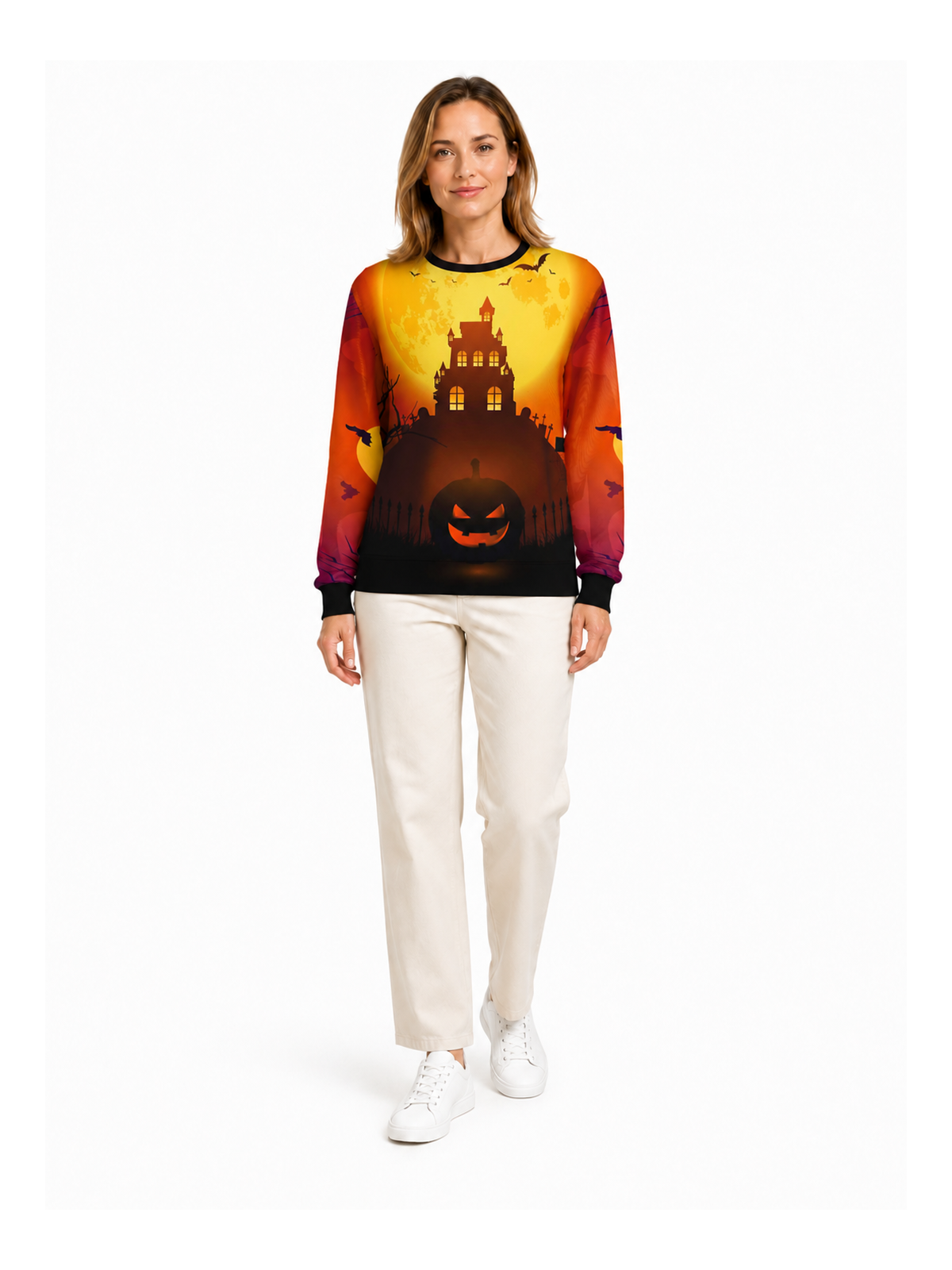Halloween Sun House Sweat Shirt