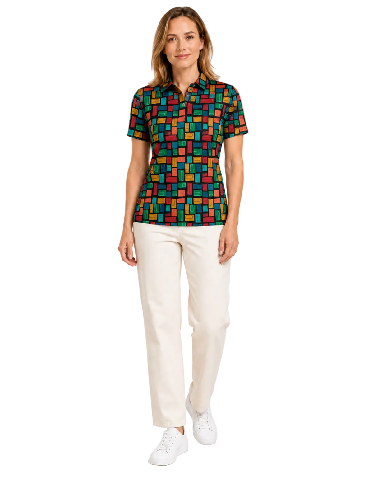 MULTI COLOR GOLF POLO WOMENS