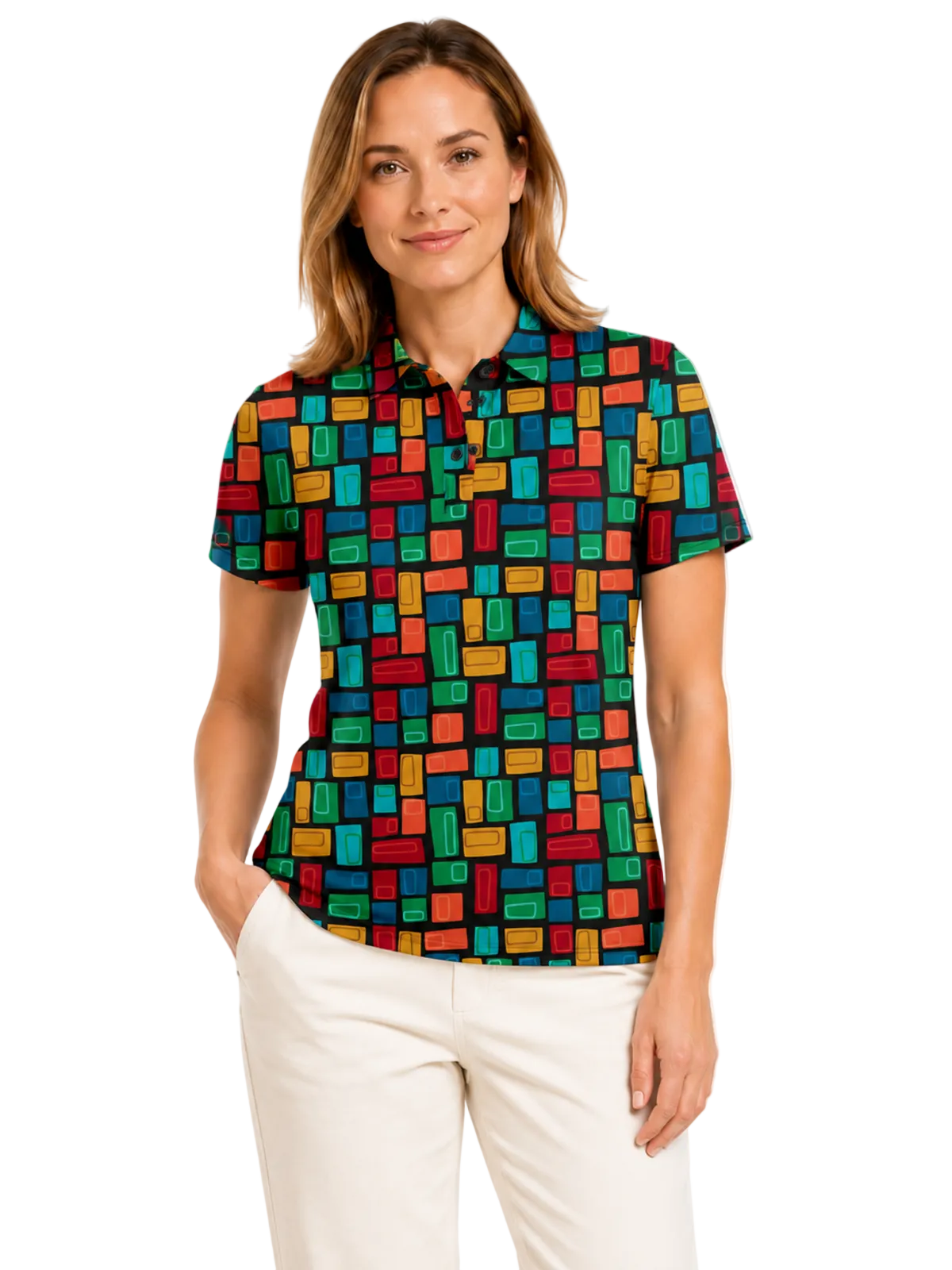 MULTI COLOR GOLF POLO WOMENS