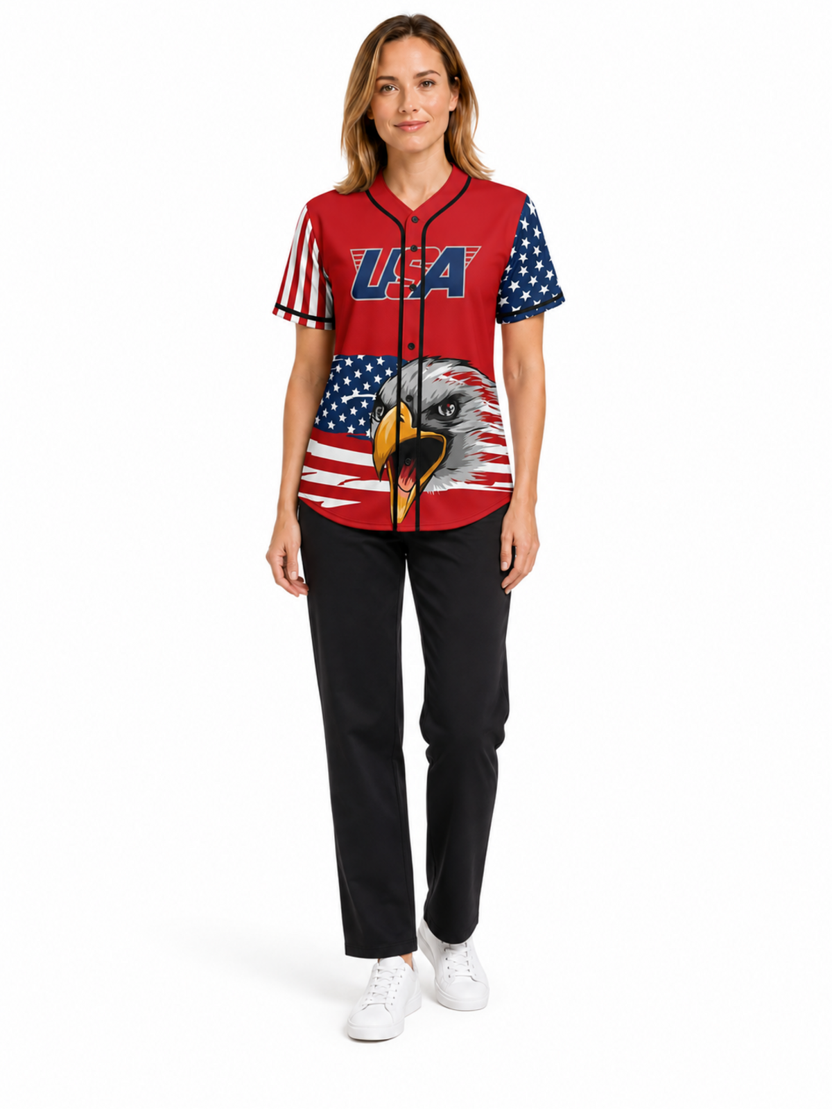 RED AMERICA 1 Baseball Jersey