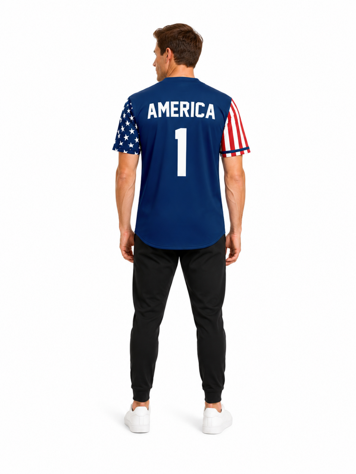 BLUE AMERICA 1 BASEBALL JERSEY