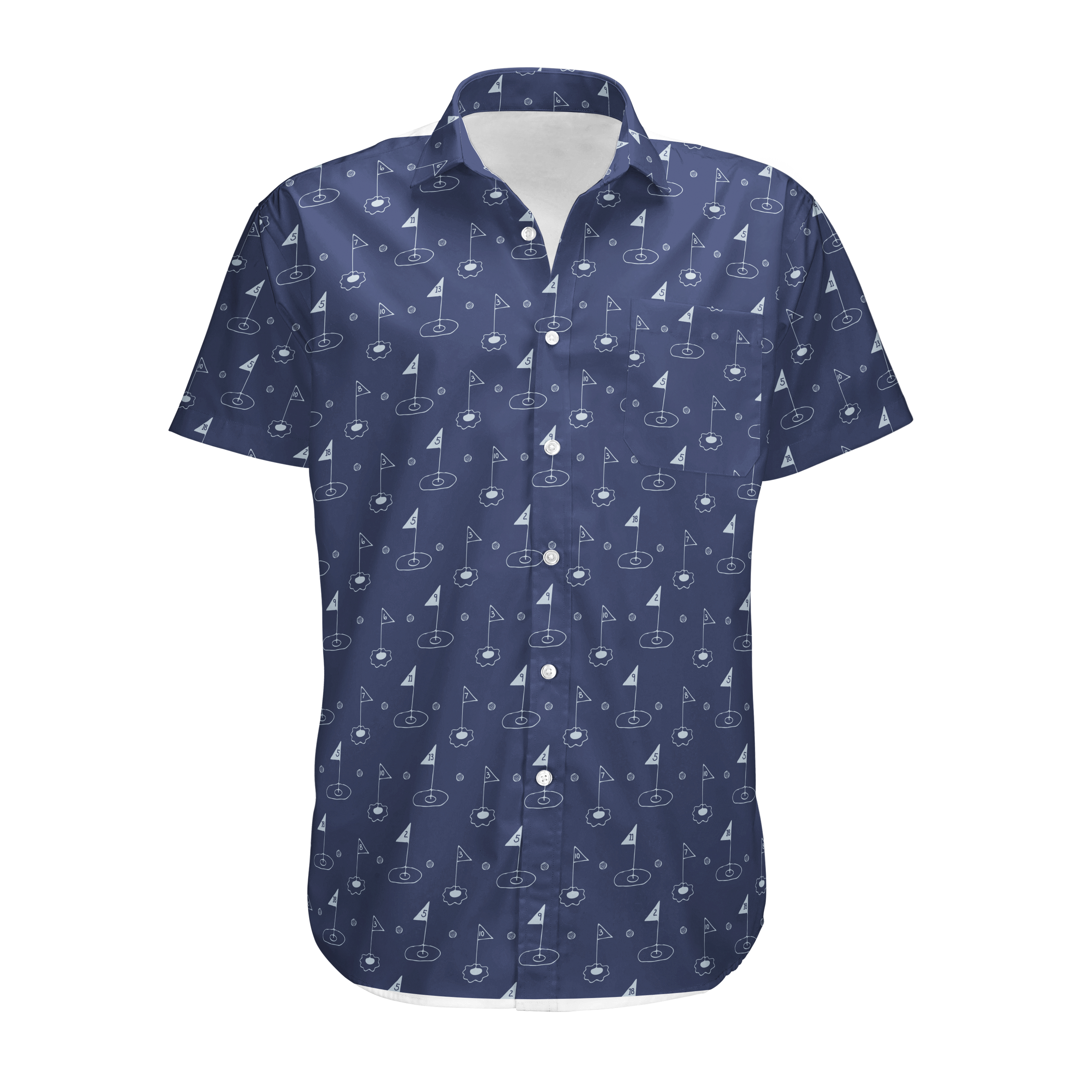 BLUE GOLF BUTTON DOWN