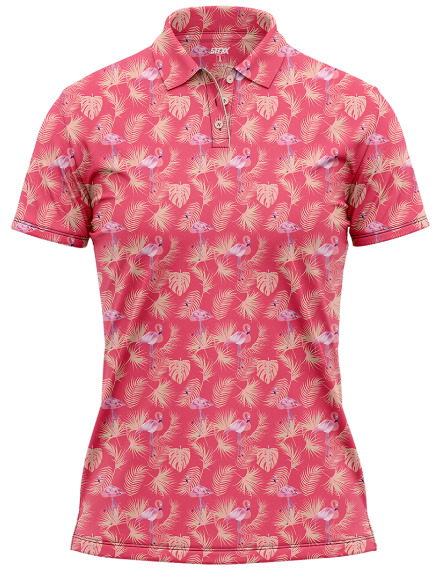 PINK MINGO GOLF POLO WOMENS
