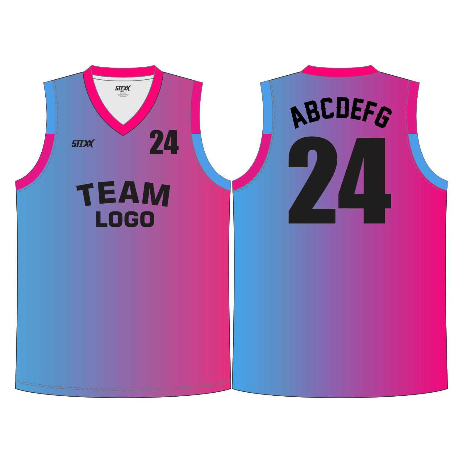 CUSTOM V-NECK BASKETBALL JERSEYS