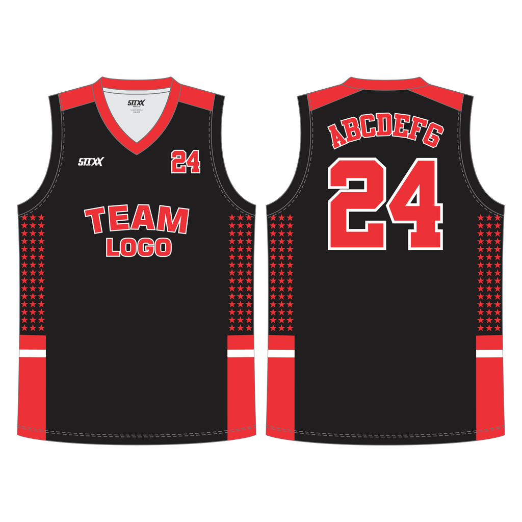 CUSTOM REVERSIBLE V-NECK BASKETBALL JERSEYS