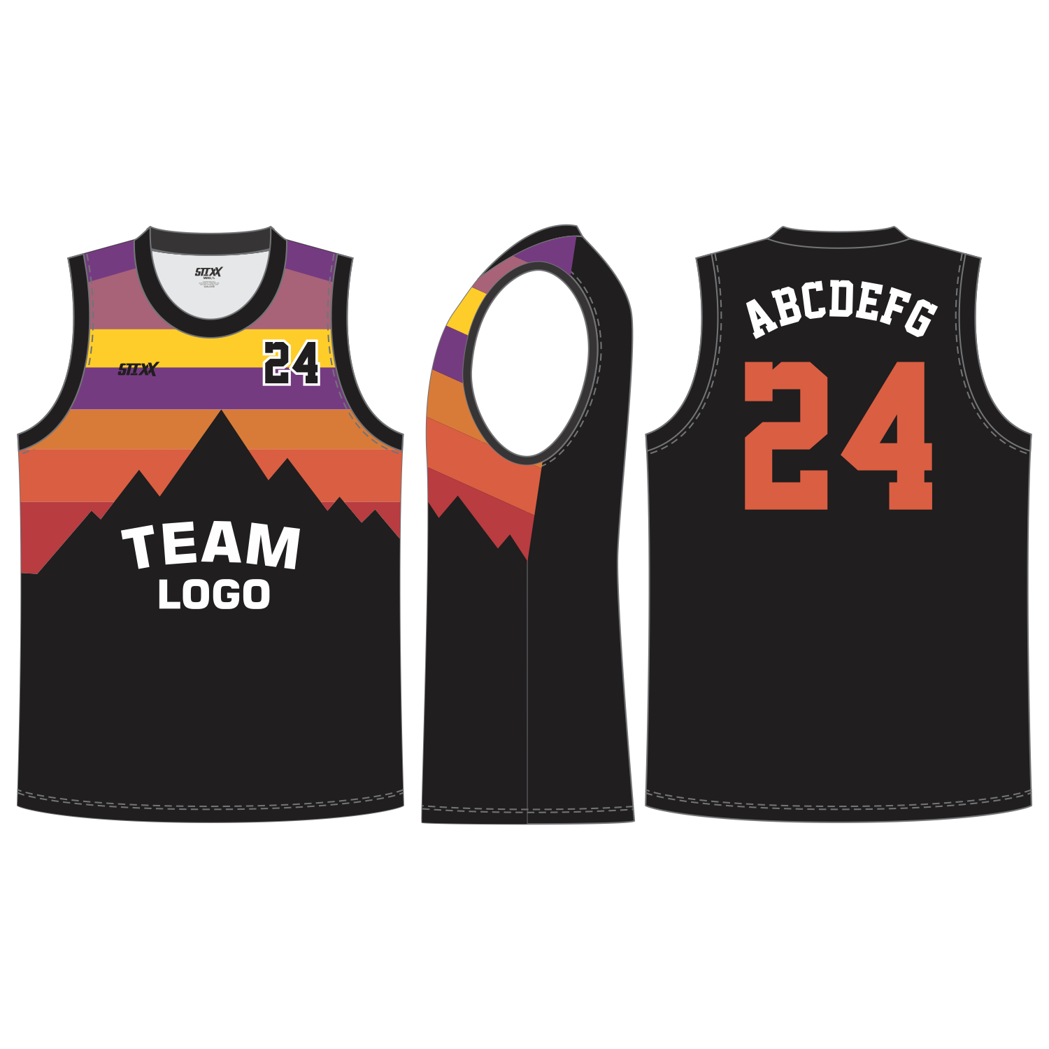 CUSTOM ROUND/CREW NECK BASKETBALL JERSEYS