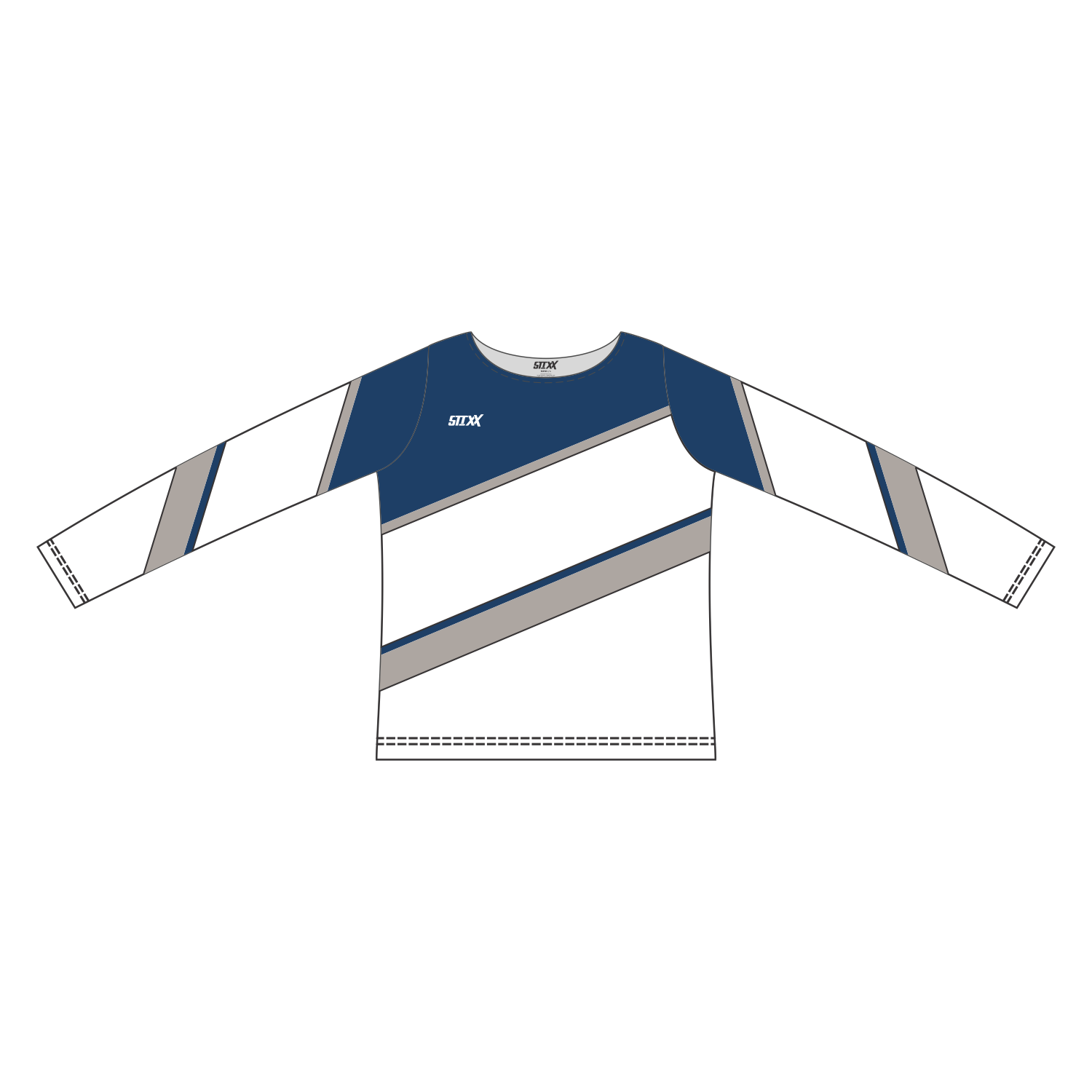 Custom Long Sleeved Crew Neck Cheerleading Shells