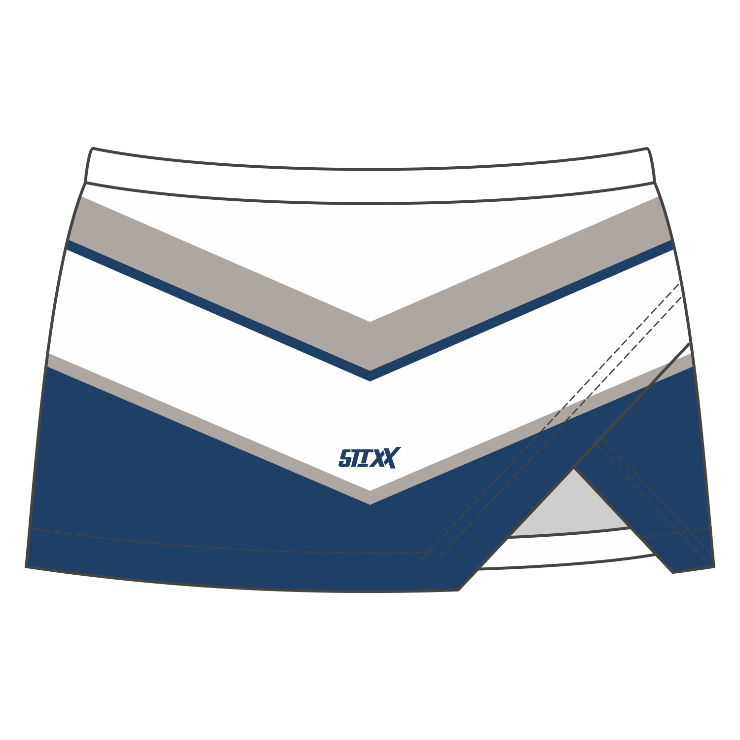 Custom Crossover Vent Cheerleading Skirts