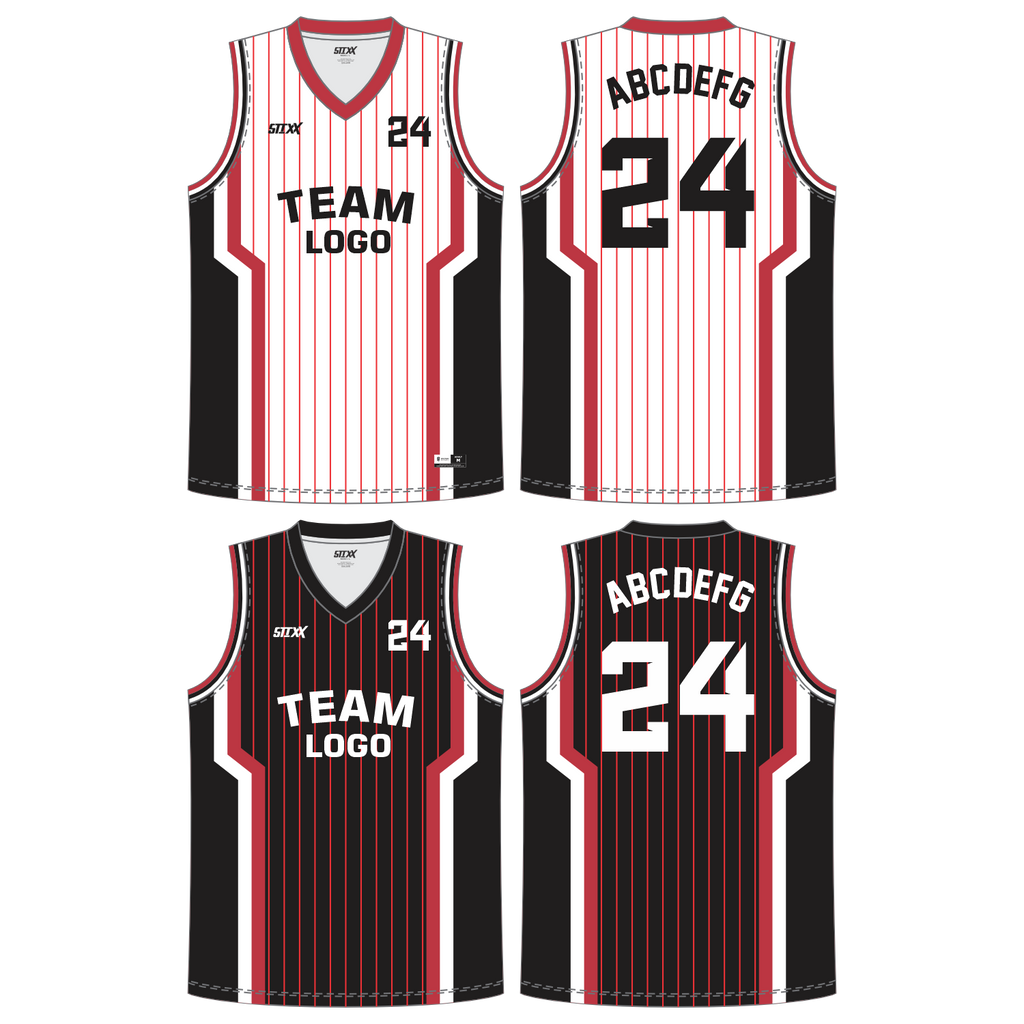 CUSTOM REVERSIBLE V-NECK BASKETBALL JERSEYS