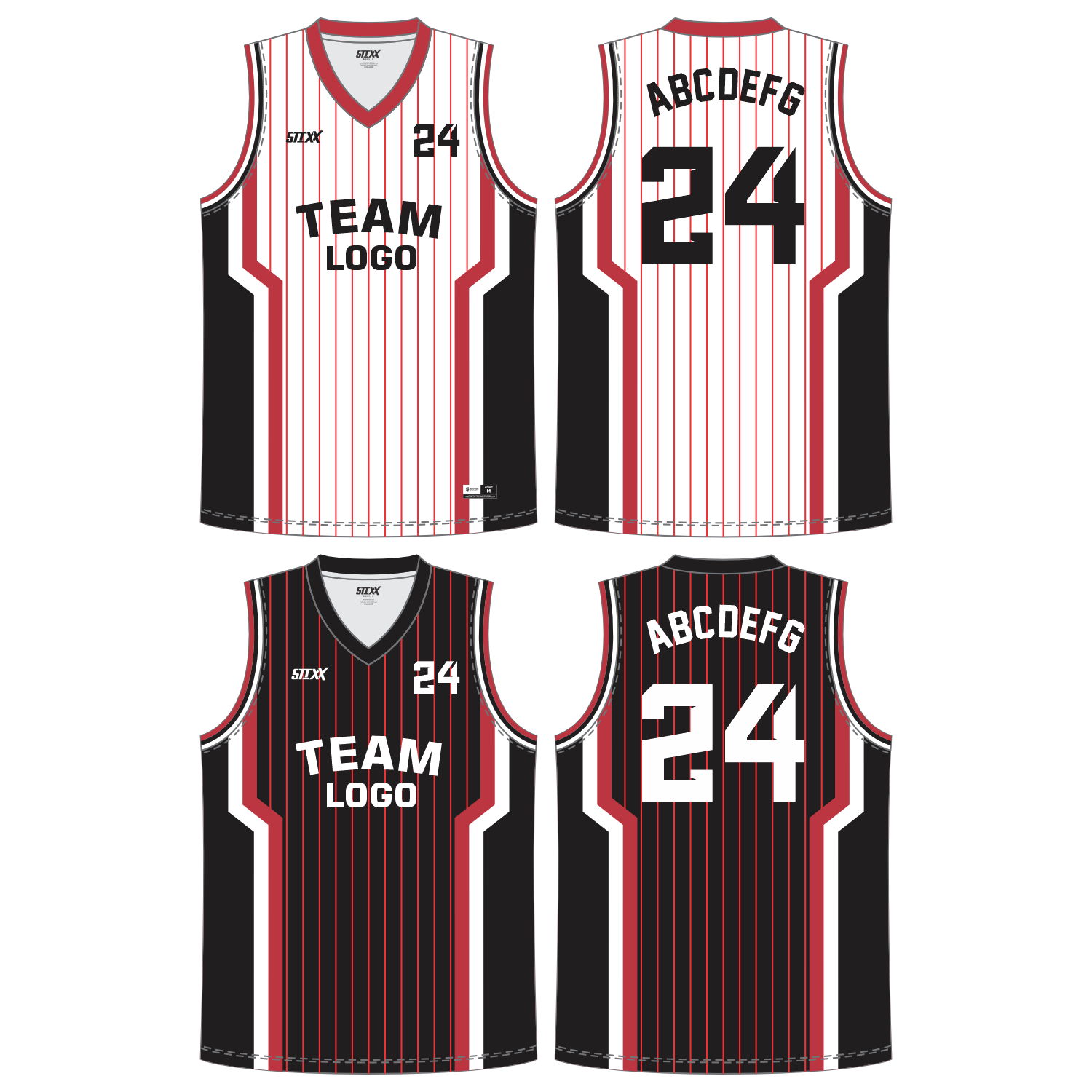 CUSTOM REVERSIBLE V-NECK BASKETBALL JERSEYS