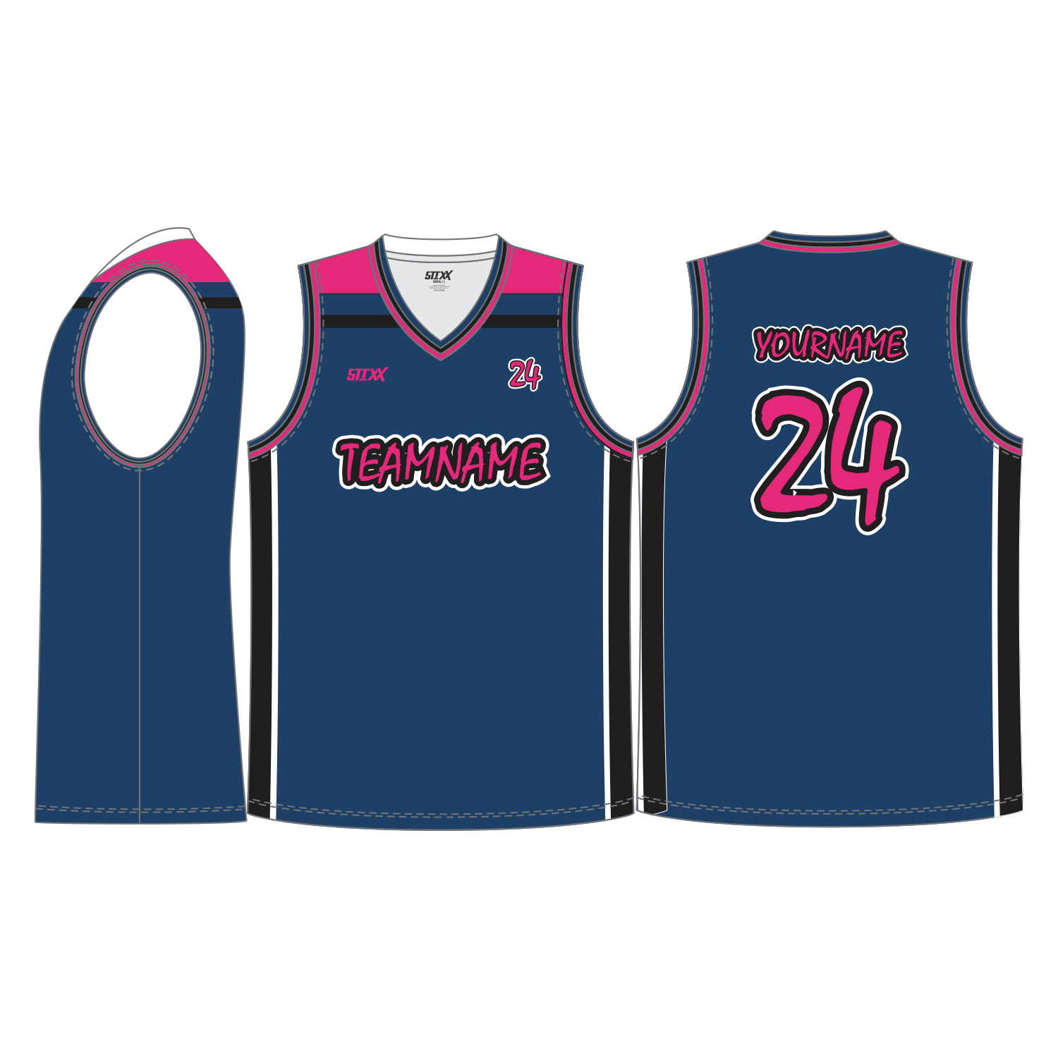 CUSTOM V-NECK BASKETBALL JERSEYS