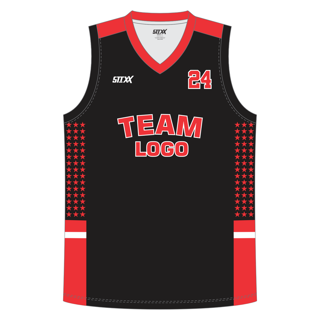 CUSTOM REVERSIBLE V-NECK BASKETBALL JERSEYS
