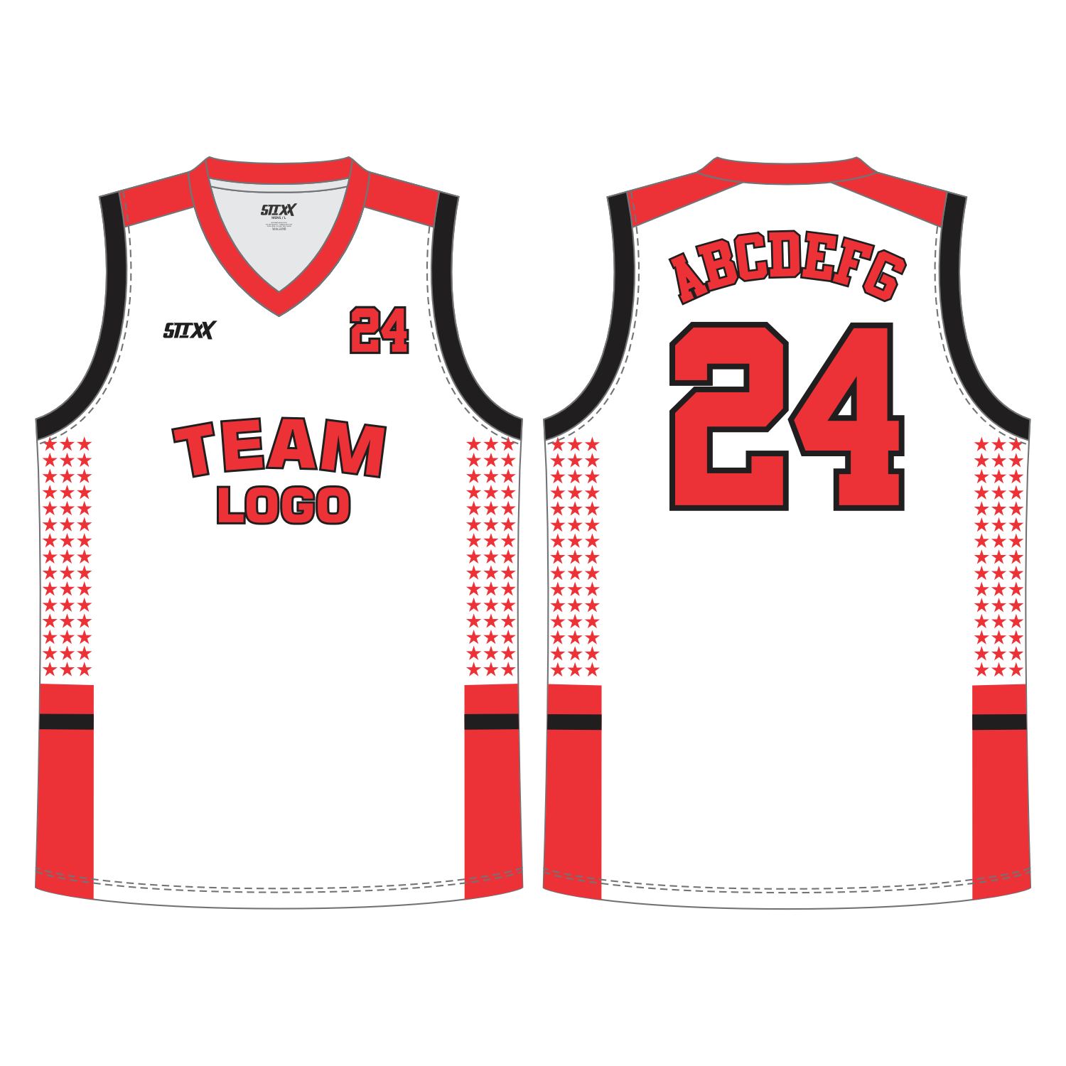 CUSTOM REVERSIBLE V-NECK BASKETBALL JERSEYS
