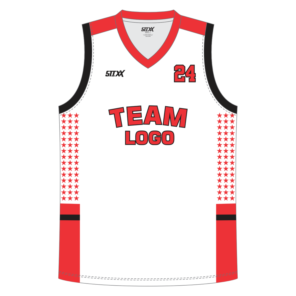 CUSTOM REVERSIBLE V-NECK BASKETBALL JERSEYS