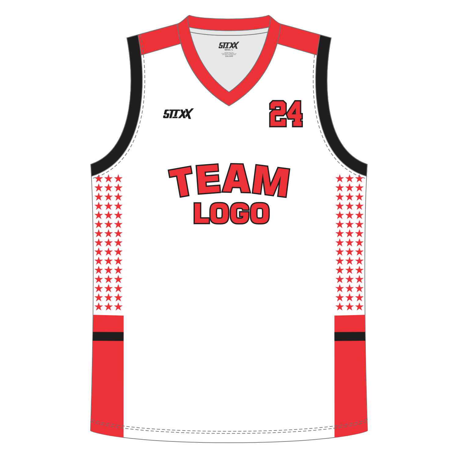 CUSTOM REVERSIBLE V-NECK BASKETBALL JERSEYS