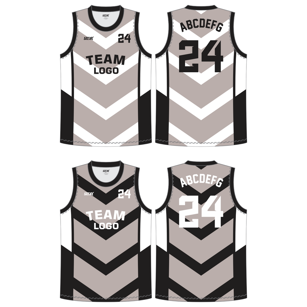 CUSTOM REVERSIBLE V-NECK BASKETBALL JERSEYS
