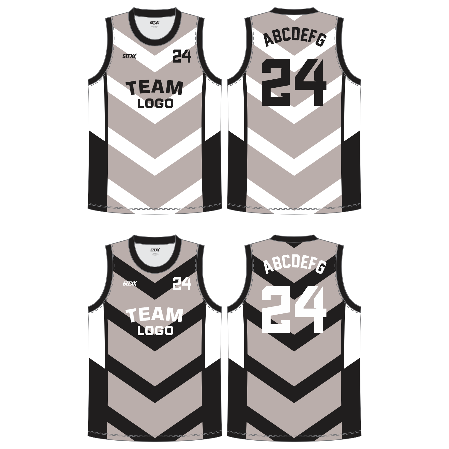 CUSTOM REVERSIBLE V-NECK BASKETBALL JERSEYS