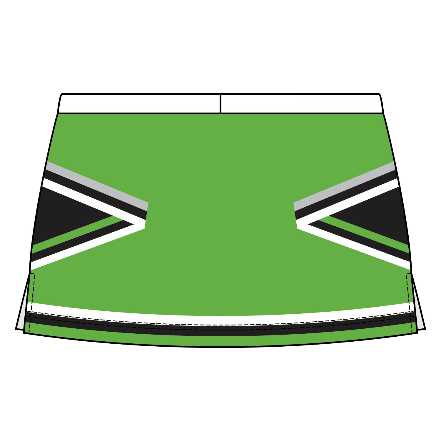 Side Vent Cheerleading Skort