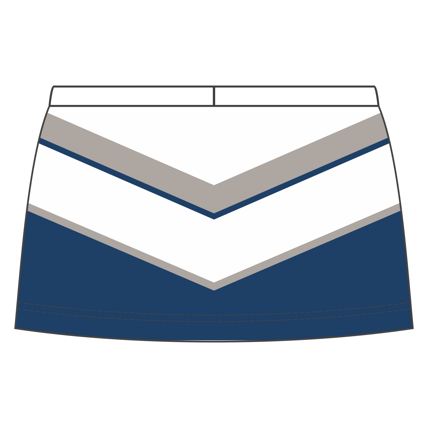 Custom Crossover Vent Cheerleading Skirts