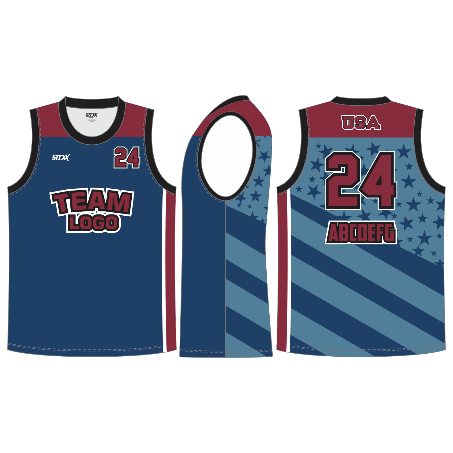 CUSTOM ROUND/CREW NECK BASKETBALL JERSEYS