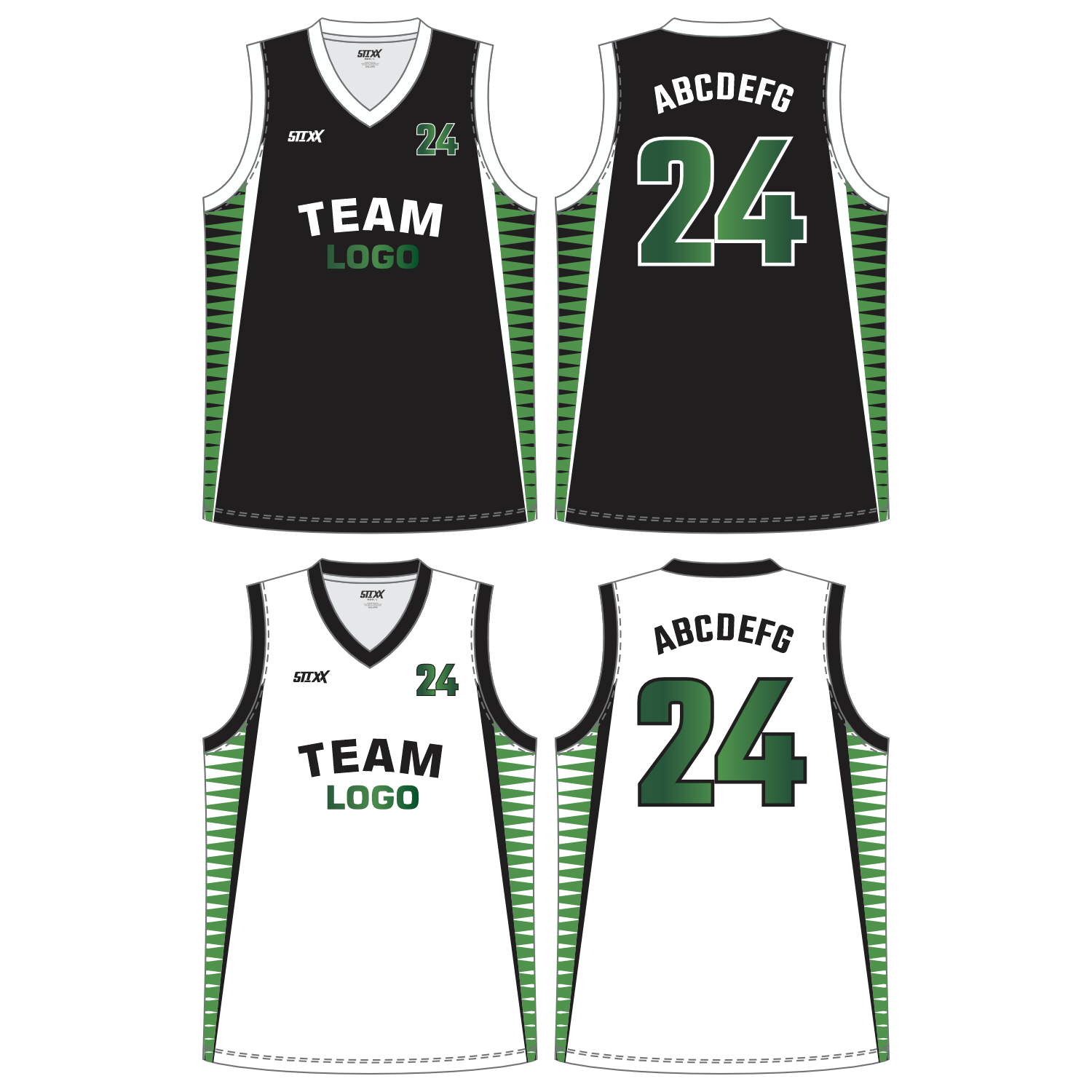 CUSTOM REVERSIBLE V-NECK BASKETBALL JERSEYS