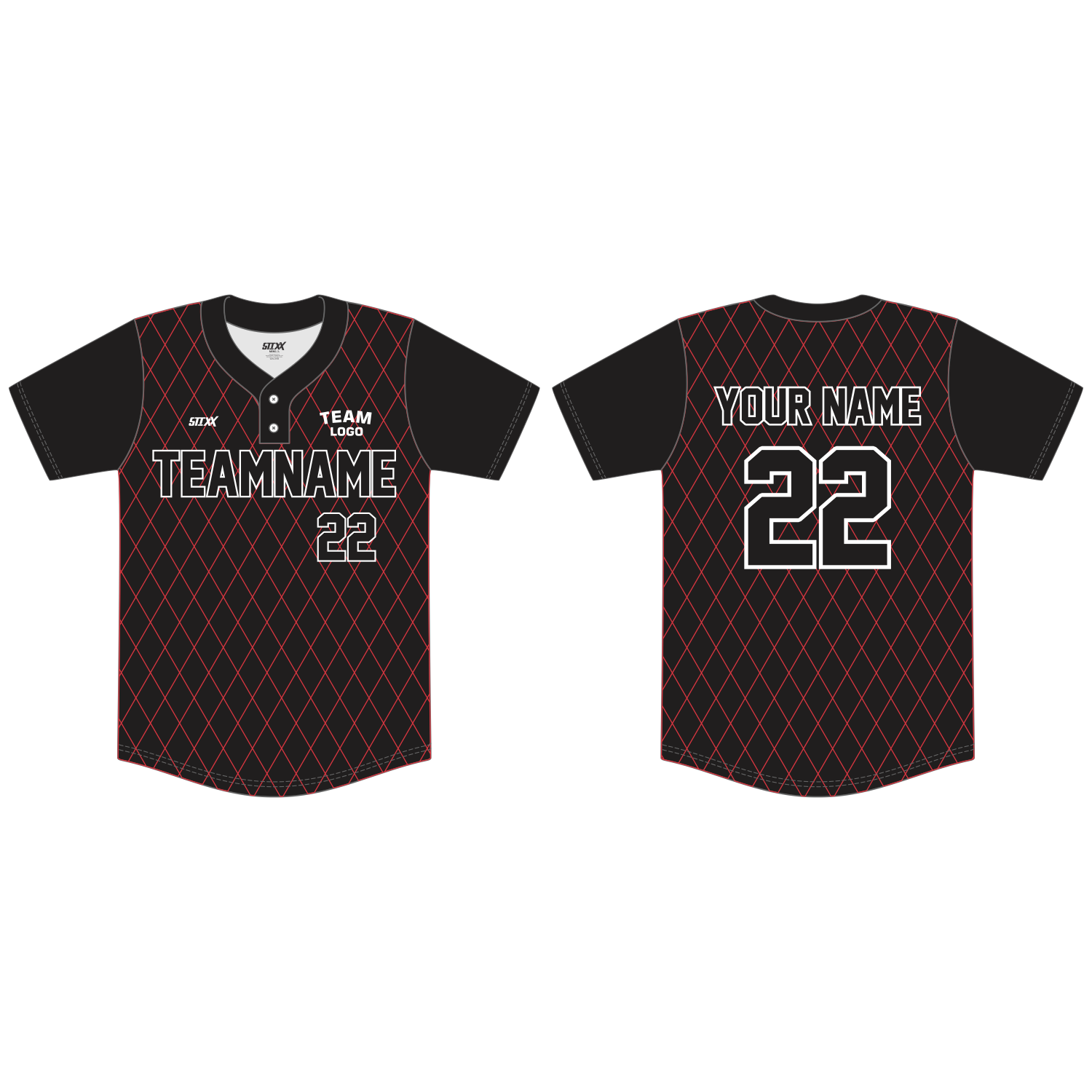Custom 2-Button Baseball Jerseys