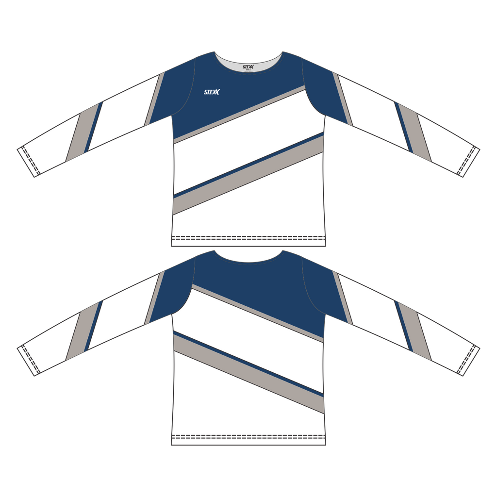Custom Long Sleeved Crew Neck Cheerleading Shells