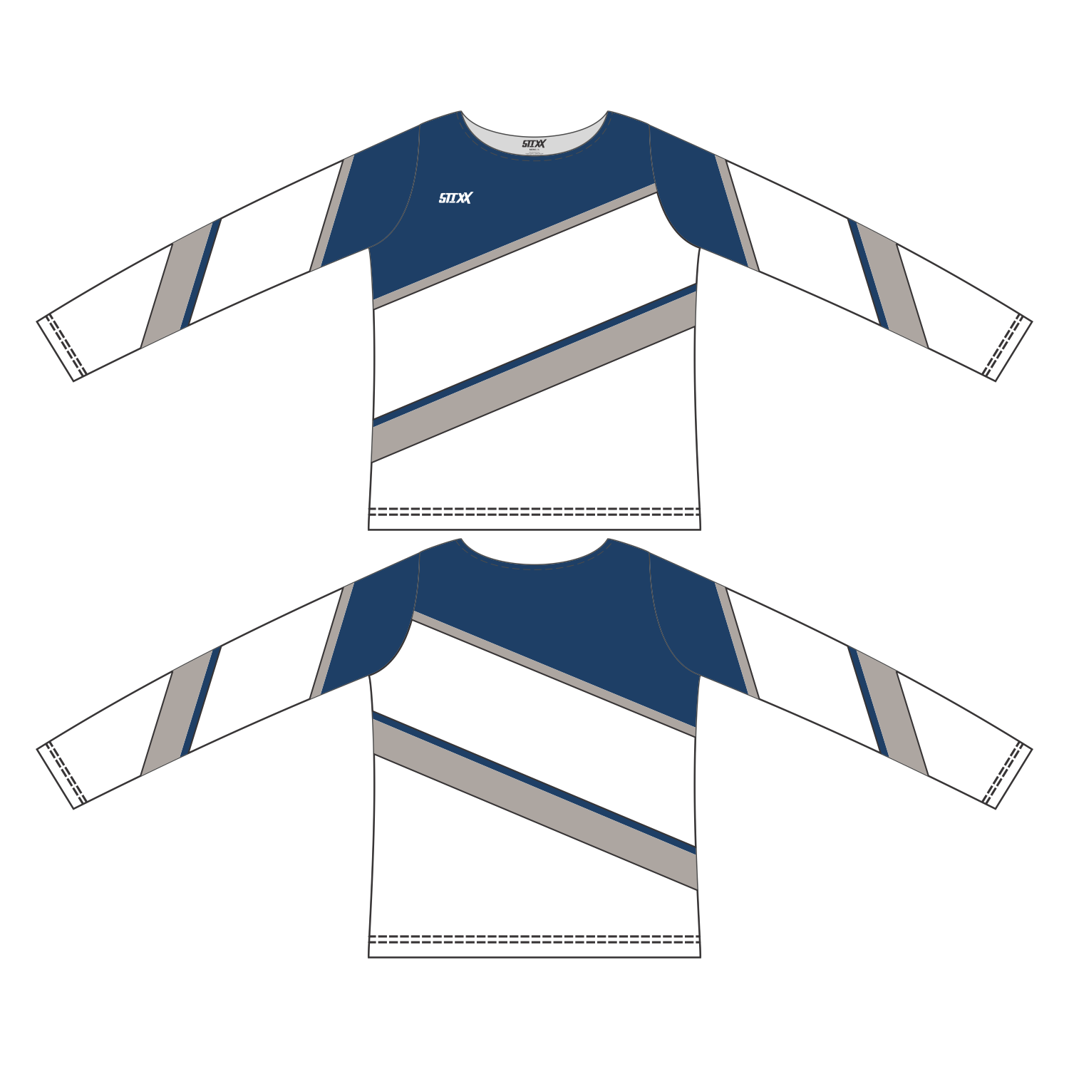 Custom Long Sleeved Crew Neck Cheerleading Shells