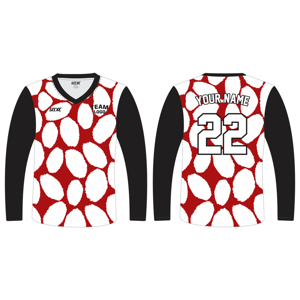 Custom Long‑Sleeve V‑Neck T‑Shirts