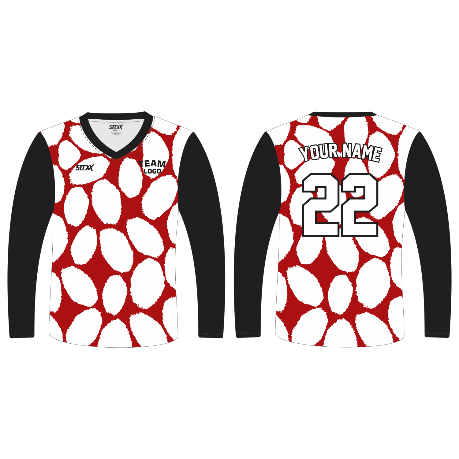 Custom Long‑Sleeve V‑Neck T‑Shirts