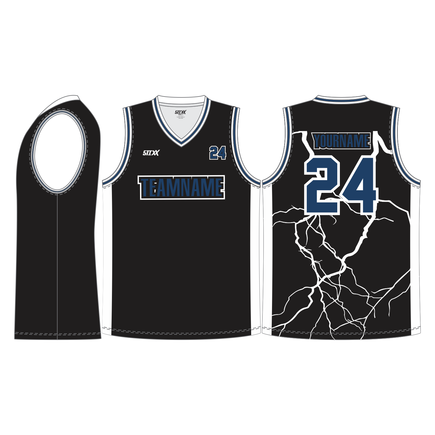 CUSTOM V-NECK BASKETBALL JERSEYS
