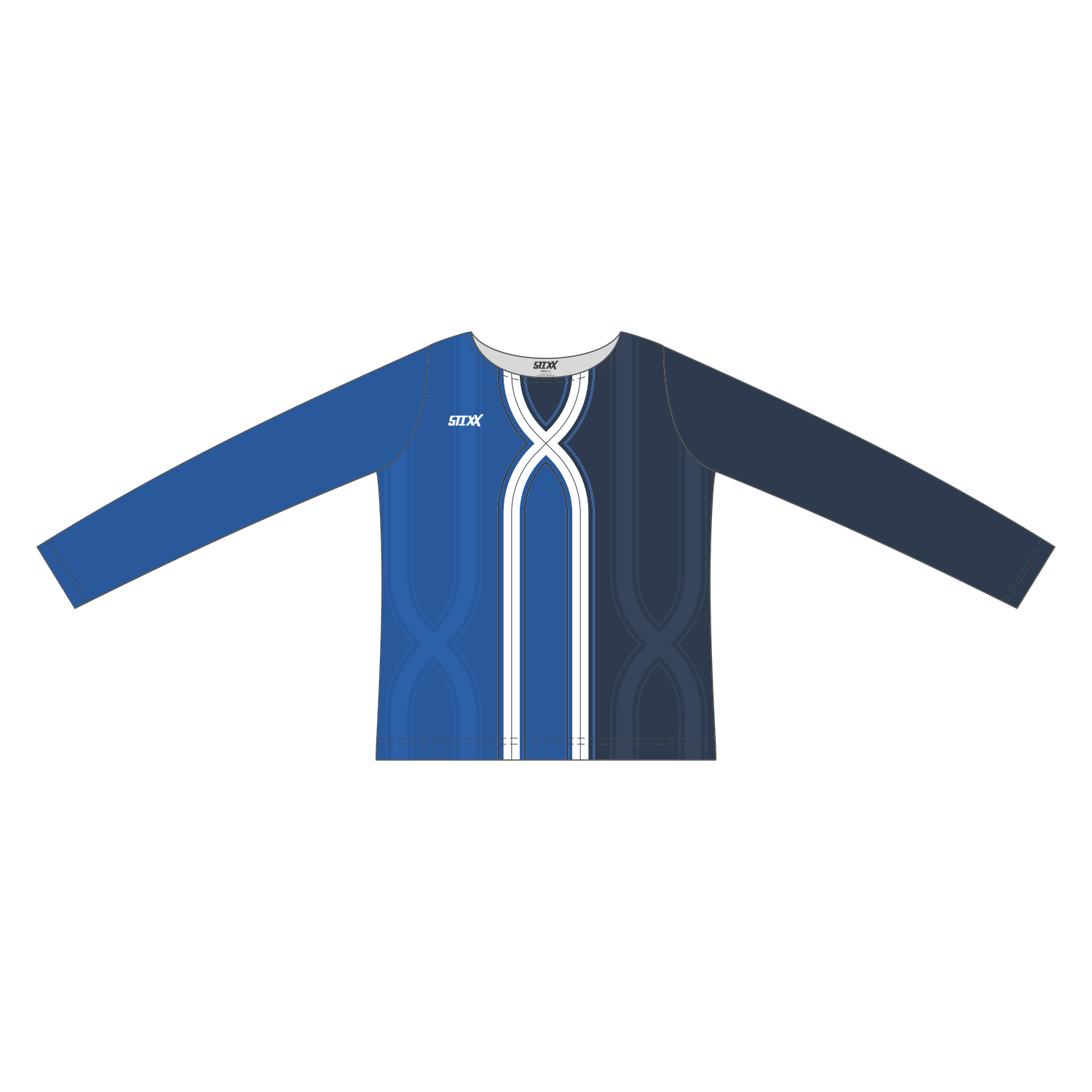 Custom Long Sleeved Crew Neck Cheerleading Shells