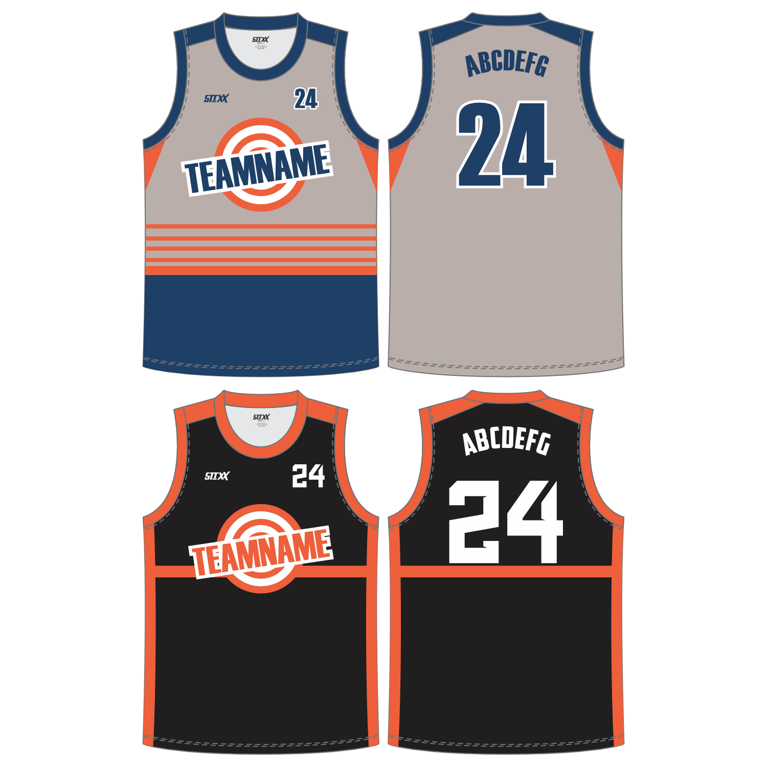 CUSTOM REVERSIBLE V-NECK BASKETBALL JERSEYS