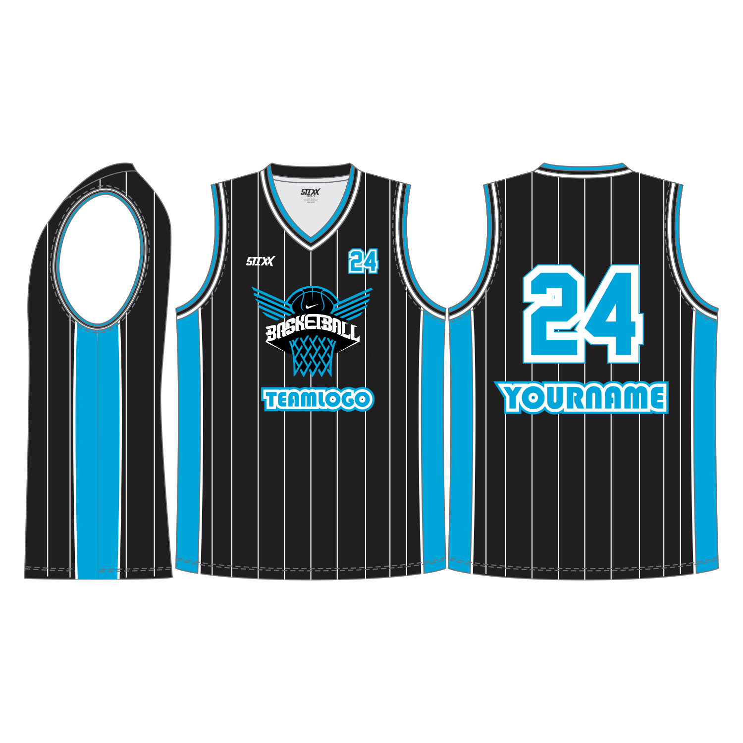 CUSTOM V-NECK BASKETBALL JERSEYS