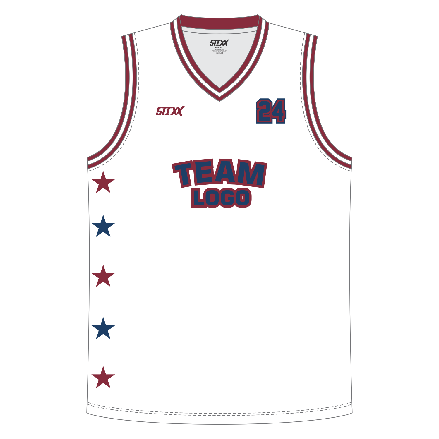 CUSTOM V-NECK BASKETBALL JERSEYS