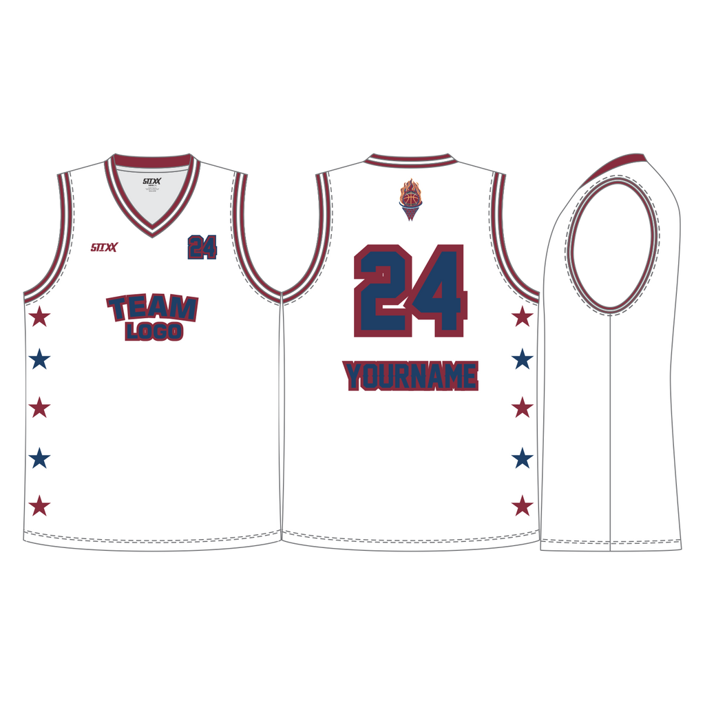CUSTOM V-NECK BASKETBALL JERSEYS