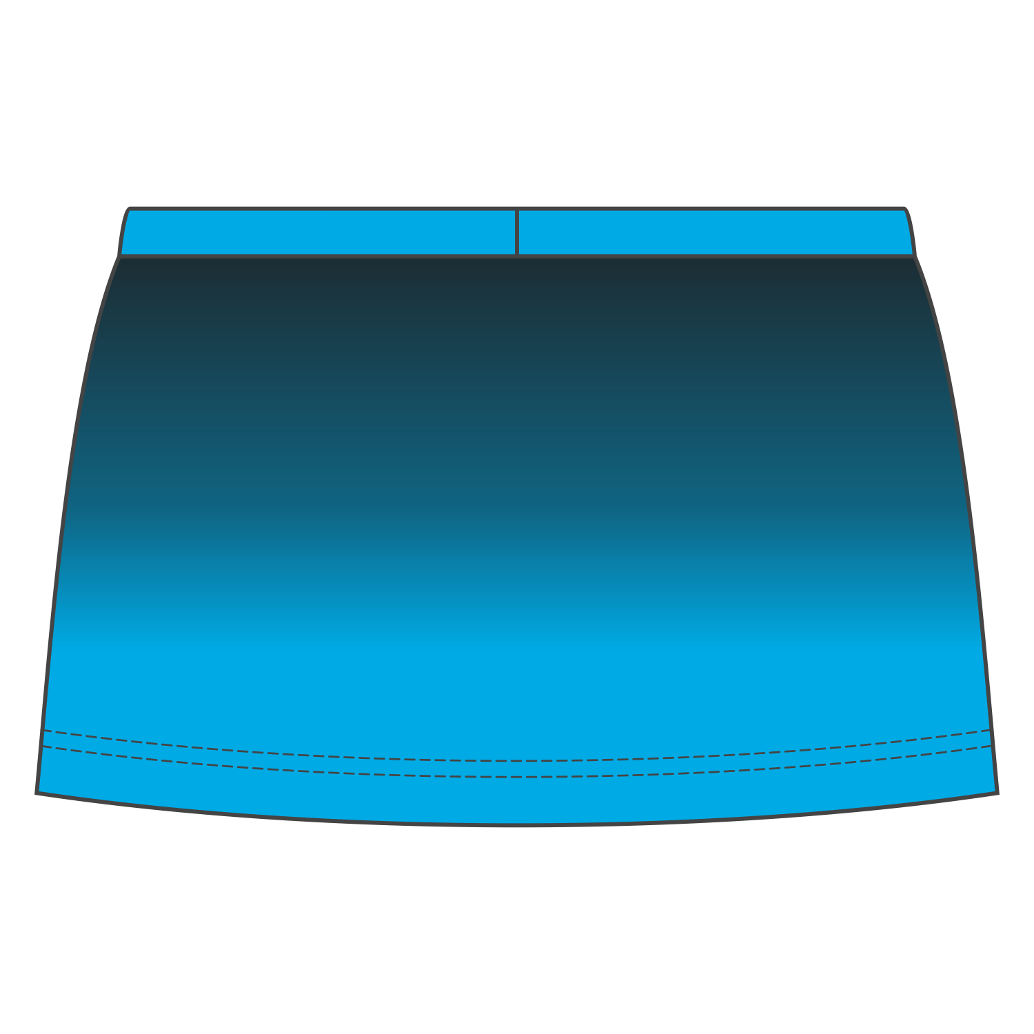 Custom Crossover Vent Cheerleading Skirts