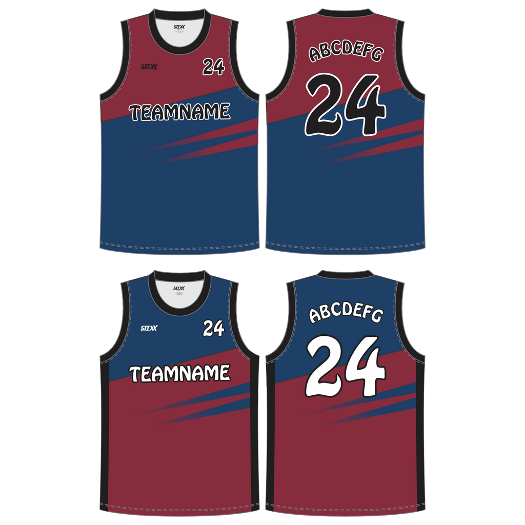CUSTOM REVERSIBLE V-NECK BASKETBALL JERSEYS