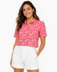 PINK MINGO BUTTON DOWN WOMENS
